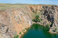 Аккермановский отработанный никелевый карьер. Июнь 2023 года