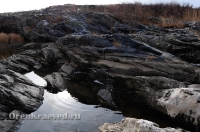 Мраморный плес реки Каменки (озеро Холодное). Ноябрь 2012 года