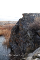 Мраморный плес реки Каменки (озеро Холодное). Ноябрь 2012 года