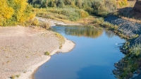 Обрыв берега реки Сакмара у села Жёлтое