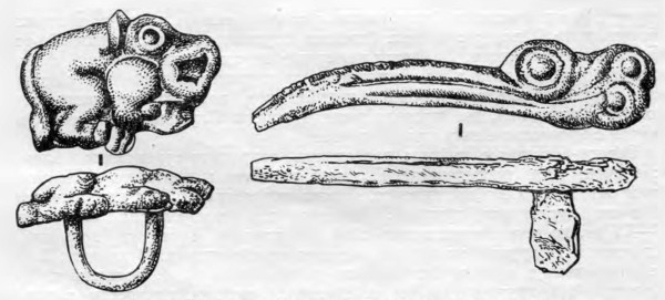 Аландская III группа. Бронзовые бляшки в зверином стиле