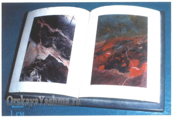 Рис. 42 Пейзажная яшма «Яшмовая книга»