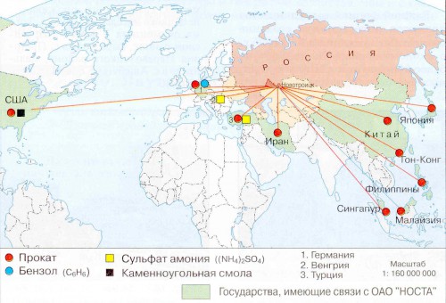 Экономические связи ОАО «НОСТА» с дальним зарубежьем