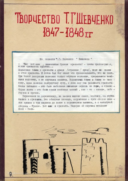 Учебное пособие «Тарас Григорьевич Шевченко в Орской крепости. Орск. Средняя школа № 15»